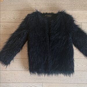 Finger in the nose navy blue Faux Fur Jacket kids 3XL fits like adult size xs-S